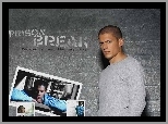 Wentworth Miller, szara bluzka